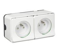 Schneider Electric Double Prise de courant + Va et Vient horizontal mureva Styl, 250 V, Blanc - SC5SHN0212467