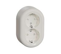 Schneider Electric Elso WDE015896 Prise Schuko ronde 2 voies Protection tactile 16 A 250 V CA Blanc