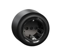Schneider Electric Elso WDE015976 Renova Prise ronde, 1 prise, protection anti-contact, montage en saillie, 16 A - 250 V AC, noir