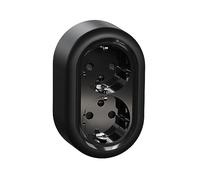 Schneider Electric ELSO WDE015996 Renova Prise double en saillie avec BRS, prise de contact de protection, montage en saillie pour pièces humides, noir rond, 16 A - 250 V CA