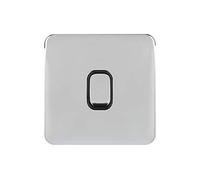 Schneider Electric GGBL1012RBPCS Lisse Interrupteur rétractable 1 voie 2 voies 10 A Chrome poli intérieur noir