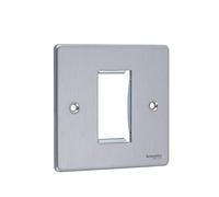 Schneider Electric GU8550BC Ultimate Euro Plaque modulaire basse 1 voie Chrome brossé
