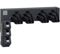 Schneider Electric GV2G4LA Système de rails triphasés, 63A, 4 points de sortie, alimentation gauche, distance de 45 mm Système de