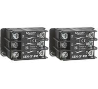 Schneider Electric - Harmony XAC - bloc contact à rappel - 1O+2F - montage frontal - 2 vitesse - XENG1191 (Lot de 2)