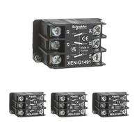 Schneider Electric - Harmony XAC - bloc contact à rappel - 1O+2F - montage frontal - 2 vitesse - XENG1191 (Lot de 4)