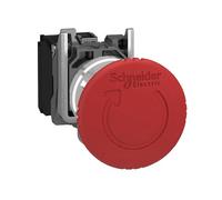 Schneider Electric - Harmony XB4 - arrêt urgence - Ø40 - pousser tourner - 1O +1O avec surveillance - XB4BS84462