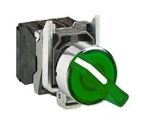 Schneider Electric - Harmony XB4 - bouton à manette lumin - Ø22-2 pos fix - vert - 1O+1F - 24V - XB4BK123B5