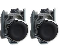 Schneider Electric - Harmony XB4 - bouton poussoir à impulsion - Ø22 - noir - 1F - vis étrier - XB4BA21 (Lot de 2)