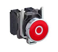 Schneider Electric Bouton poussoir impulsion Harmony XB4 Ø22 marqué rouge vis étrier XB4BA4322