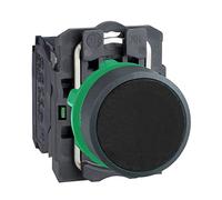 Schneider Electric – Bouton-poussoir Harmony XB5 – à impulsion Ø22, noir, 1F, vis étrier – XB5AA21
