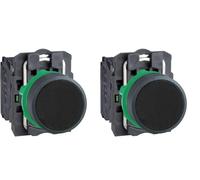 Schneider Electric - Harmony XB5 - bouton poussoir à impulsion - Ø22 - noir - 1F - vis étrier - XB5AA21 (Lot de 2)
