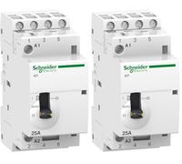 Schneider Electric iCT MAN 25A 4NA 230/240Vca Blanc (Lot de 2)