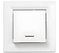 Schneider Electric Interrupteur va-et-vient Asfora lumineux 1 poste Blanc