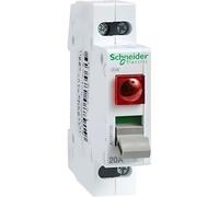 Schneider Electric ISW Interrupteur de Commande À Voyant Lumineux, Acti 9, 1P, 20 A Courant, 250VCA, Gris - A9S61120