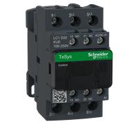 Contacteur Schneider Electric LC1D 3 pôles, +1F+1R, 15 kW, 32 A, 400 V CA3, bobine 100-250 V CA/CC LC1D32KUE