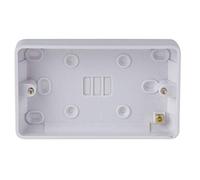 Schneider Electric - Lisse blanc moulé, boîte à patron double surface, 25 mm de profondeur, GGBL9225, blanc, lot de 5
