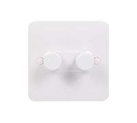 Schneider Electric lisse double Variateur d'intensité 2 voies 250 W/250va, Blanc