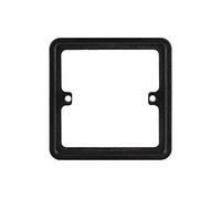 Schneider Electric Lisse Screwless Deco GGBLSPC1BS Cadre de prise simple, entretoise, noir