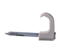 Schneider Electric - Lot de 100 cavalier de pontage a clouer pour cable plat 9x18mm blanc clou Ø 2.5mm L30mm Mureva Fix clip