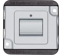 Merten MEG3156-7060. type : Pushbutton switch, nombre de pôles : 1P, couleur du produit : argent. Tension d'entrée AC : 250 V, Courant nominal de sortie : 10 A (MEG3156-7060)