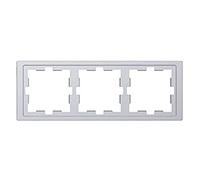 Schneider Electric MERT Cadre D-Life Triple en Acier Inoxydable, Acier Inoxydable, 3 fach