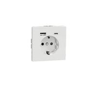 Schneider Electric Merten MEG2367-6035 Prise Schuko USB type C, 2 pôles + E, design système, blanc lotus