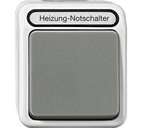 Schneider Electric Merten MEG3448-8029 Aquastar Interrupteur d'urgence de Chauffage avec témoin Lumineux Montage en saillie 1 Voie Gris IP44