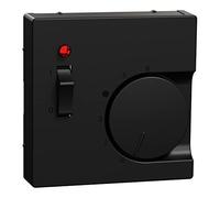 Schneider Electric Merten MEG5760-0403 Plaque Centrale pour régulateur de température ambiante avec Interrupteur, Noir Mat, système M