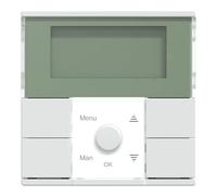 Schneider Electric Module de minuterie standard Merten MEG5754-0325, minuterie hebdomadaire numérique encastrée pour une utilisation en intérieur avec interrupteur actif, blanc brillant, M