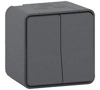 Schneider Electric MUR35022 Double va et Vient Styl mureva, 250 V, Gris