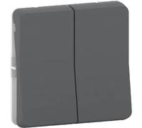 Mureva Styl - Double bouton poussoir - composable - IP55 - IK07 - gris - SCHNEIDER ELECTRIC - MUR35326