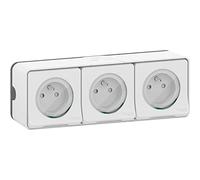 Prise de courant - SCHNEIDER ELECTRIC - Mureva Styl - Triple PC 2P+T - IP55 - Blanc