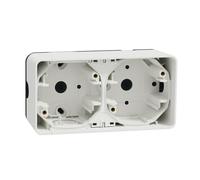 Schneider Electric - Mureva Styl - Boîte 2 postes horizontale - saillie - IP55 - IK08 - blanc - MUR39914