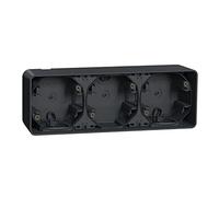 Schneider Electric - Mureva Styl - Boîte 3 postes horizontale - saillie - IP55 - IK08 - gris - MUR37713