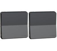 Schneider Electric - Mureva Styl - Bouton poussoir - composable - IP55 - IK08 - connexion auto - gris - MUR35027 (Lot de 2)