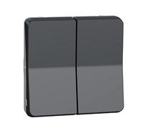 Schneider Electric - Mureva Styl - Bouton poussoir volets roulants - composable - IP55 - IK07 - gris - MUR35042