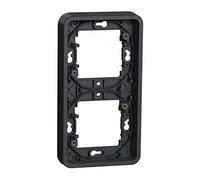 Schneider Electric – Cadre encastré Mureva Styl MUR34151 – 2 postes vertical, IP55 IK08, gris