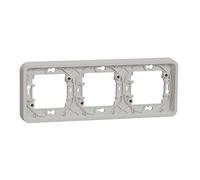 Schneider Electric - Mureva Styl - Cadre 3 postes horizontal - encastré - IP55 - IK08 - blanc - MUR39109