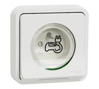 Schneider Electric – Prise courant 2P+T Mureva Styl MUR39011 renforcée encastrée IP55 IK08 blanc EV
