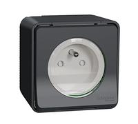 Schneider Electric - Mureva Styl - Prise de courant 2P+T à vis - saillie - IP55 - IK08 - gris - MUR36030