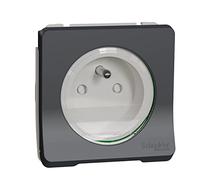 Schneider Electric - Mureva Styl - Prise de courant 2P+T - composable -IP55-IK08 - connex auto - gris - MUR36133