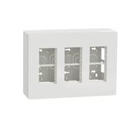 Schneider Electric NU123418 Unica - boîte de concentration saillie complète - 3 col de 4 mod - Blanc