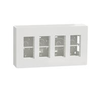 Schneider Electric NU124418 Unica - boîte de concentration saillie complète - 4 col de 4 mod - Blanc