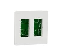 Schneider Electric NU172418 Unica - boîte de concentration encastrée complète - 2 col de 4 mod - Blanc