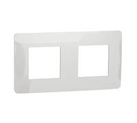 Schneider Electric NU200418 Unica Studio - plaque de finition - Blanc - 2 postes