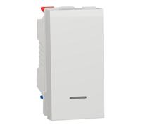 Schneider Electric – Va-et-vient Unica NU310318S témoin lumineux 10A connex rapide méca seul Blanc