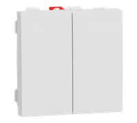 Schneider Electric Double va-et-vient Unica NU321318F 2 modules 10A connexion rapide Blanc méca seul