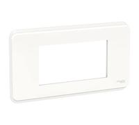 Schneider Electric NU411418 Unica Pro - plaque de finition - Blanc - 4 modules