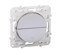 Schneider Electric - Poussoir Odace S530207 - Alu 2 boutons montée/descente avec plaque offerte