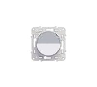 Schneider Electric – Poussoir Odace S520266 avec porte-étiquette Blanc à vis